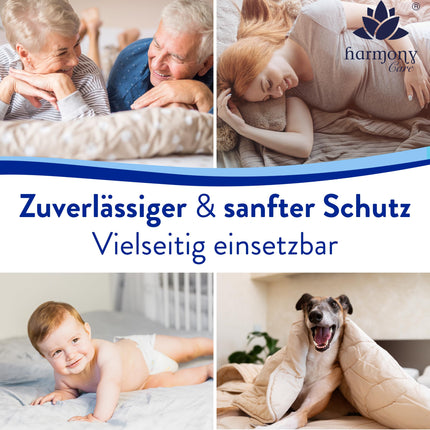 Harmony Care® Washable Incontinence Pad 90x160 cm [with anti-slip nubs] - 1x non-slip incontinence pad - breathable incontinence bed pad