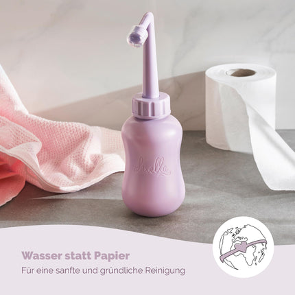 Livella | Intimate Shower in Purple (400 ml) – Developed in Germany – For gentle and hygienic cleansing of the intimate area – Increased well-being during the postpartum period – Ideal as a travel bidet and pod shower