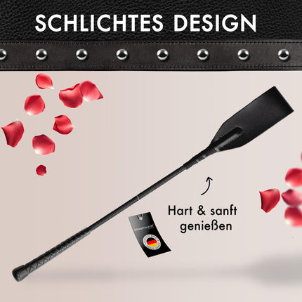 Liebesfreunde® whip for hot BDSM adventures I SM crop sex toy extremely hard for women and men I riding crop sex toy for couples