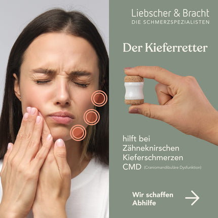 Liebscher &amp; Bracht Original Jaw Savior: Jaw Stretcher Trainer for Teeth Grinding, Head &amp; Jaw Pain, Masticatory Muscle and Jaw Line Adjustment, Made in Germany, Exercises in the App