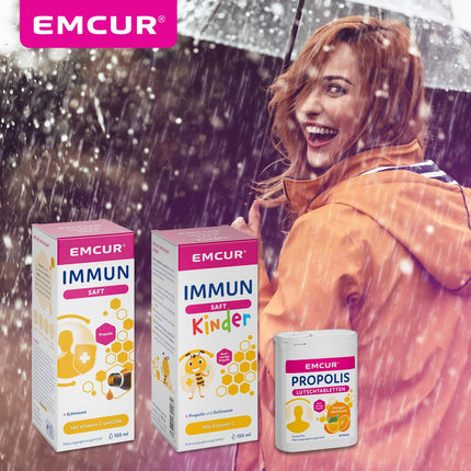 Emcur® Immune Juice Children | with Vitamin C¹ | Immune System¹ | also Propolis, Echinacea | Thyme | Plantain | 150ml | Liquid