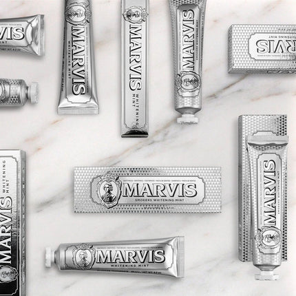 Marvis Whitening Mint Toothpaste, 85 ml, Whitening toothpaste promotes natural teeth whitening, toothpaste removes plaque &amp; provides long-lasting freshness