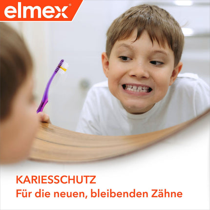 elmex Toothpaste Junior 6-12 years 75ml – medical tooth cleaning with 1400 ppm fluoride content for highly effective caries protection – strengthens new, permanent teeth