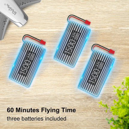 Loolinn | Drone with Optical Flow Positioning Technology - 60 Minutes Long Flight Time/Very Stable Flight - Quadcopter Drones with HD Camera for Kids as a Gift