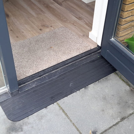Bepco wheelchair ramp - door edge ramp - threshold ramp - rubber curb ramp - access ramp - door threshold ramp (10.3 x 90 x 61 cm)