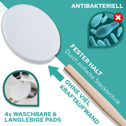 BELAVENA© Back Creaming Aid | Improved Concept 2025 - Optimal back care with back creamer / back brush including 4 replaceable pads – Back Creamer / Back Creaming Aid