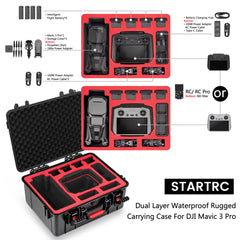 STARTRC Waterproof Hard Case Carrying Bag for DJI Mavic 3 Pro/Mavic 3 Pro Cine/Mavic 3 Pro Fly More Combo for DJI RC Pro/RC Controller, Drone Accessories