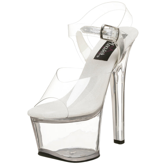 Pleaser SKY-308, women's platform sandals, transparent (transparent (Clr/Clr)), 38 EU (5 women's UK)