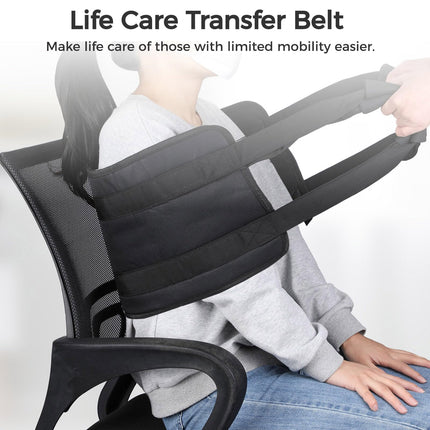 Transfer belt for patients and seniors, transfer belt for patient lifts 31.5 x 11.8 in, mesh padded Oxford fabric transfer belt, double handle transfer belt for assistance in moving out of bed