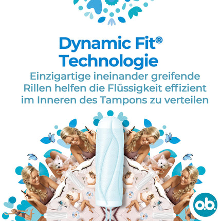 whether ProComfort Plus (54 pieces), tampons for heavy days, SilkTouch surface &amp; Dynamic Fit technology for more comfort and reliable protection during your period