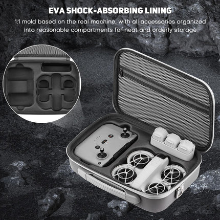 REYGEAK DJI NEO RC Bag, Waterproof and Wear-resistant, Portable PU Leather Portable Travel Case Carrying Bag for DJI NEO Accessories with DJI RC Controller and Other Accessories