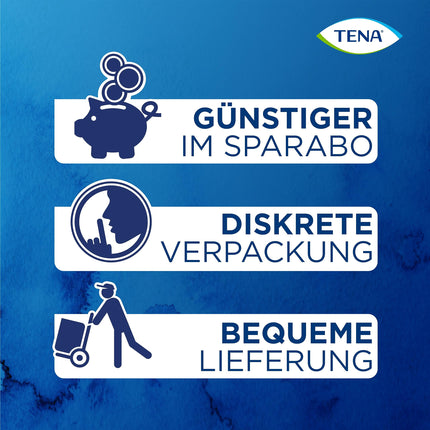 TENA Discreet Extra Plus - 96 pads in a monthly pack (6 x 16 pads), individually wrapped - feminine sanitary pads - for moderate bladder weakness and incontinence