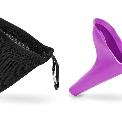 PiPiLOTTA® Women's Urinal for On the Go | Standing Urination Aid for Festivals, Camping, Travel with Protective Cover | Reusable Urinella | Urinal for Women (Purple)