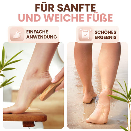 BAMBUA Callus Remover - (100% plastic-free) Highly effective callus file with nano glass - For foot care for beautiful feet - Callus rasp - Premium callus planer for removing calluses on the feet