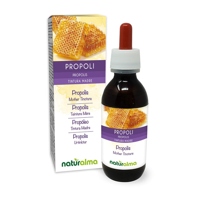 Propolis (Propolis) Resin Alcohol-Free Mother Tincture Naturalma - Liquid Extract Drops 120 ml - Dietary Supplement