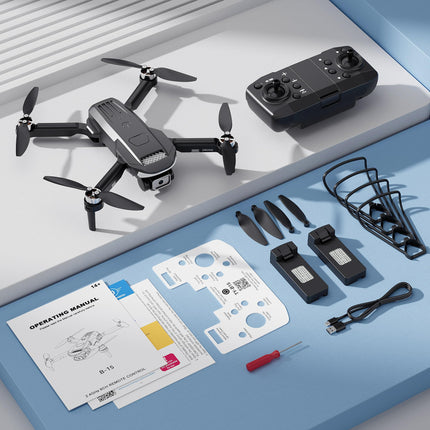 Wipkviey B15 Drone with 4k Camera, Foldable Drones with Brushless Motor, RC FPV Quadcopter for Beginners and Adults, Waypoint Flight, 3D Flip, 2 Batteries, 36 Min. Flight, Under 249g, C0