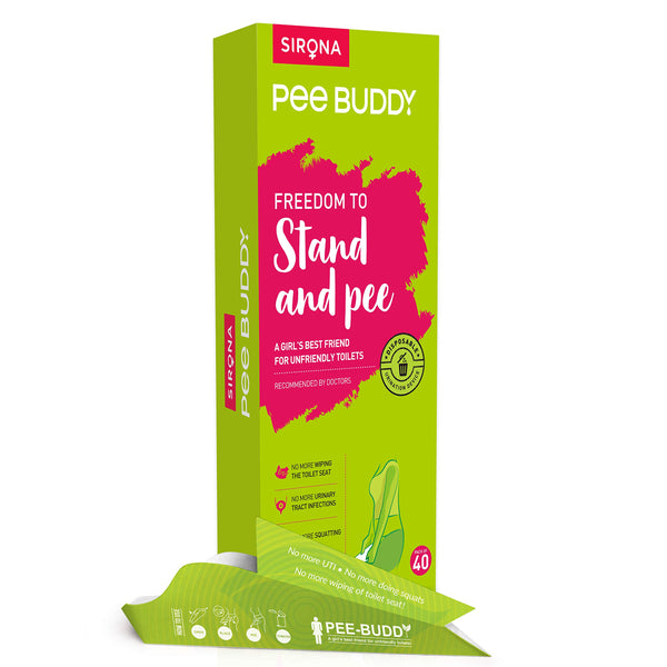 PEE BUDDY Cardboard Urinal Pee Funnel for Women, Peeing While Standing, Urination Aid for Women Antibacterial 80 Pee Funnels for Women