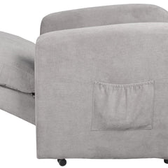 Sime EL-2 ADJUSTABLE electric recliner with 2 motors, independently adjustable backrest and footrest. 4 wheels move the user. Removable and washable cover. Grey TV chair.