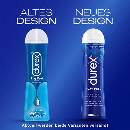 Durex Play Feel Lubricant – Water-based lubricant for pleasant glide, gentle &amp; pH-friendly – ​​100 ml (1 x 100 ml)