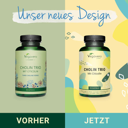 Choline Capsules | Unique: 3 Forms | Bitartrate, Citicoline &amp; Phosphatidylcholine | Liver - Lipid Metabolism* | Laboratory Tested | No Additives | From Vegavero®
