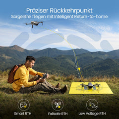 Holy Stone HS900 GPS Drone with 4K Camera for Adults, 3-Axis Brushless Gimbal, 48MP Photos, 6KM Transmission, 30 Min Flight Time, Visual Tracking, QuickShots, Camera Drone for Beginners Under 249g C0