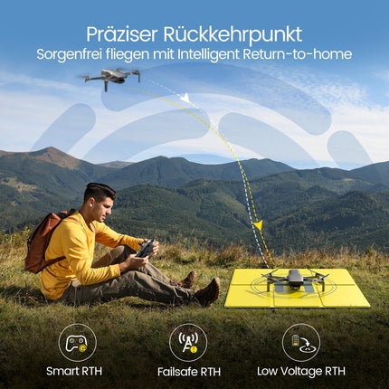 Holy Stone HS900 GPS Drone with 4K Camera for Adults, 3-Axis Brushless Gimbal, 48MP Photos, 6KM Transmission, 30 Min Flight Time, Visual Tracking, QuickShots, Camera Drone for Beginners Under 249g C0