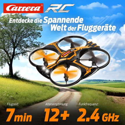 Carrera RC Quadrocopter X2 Drone | With flashing LED position lights | 3D looping function | Autostart &amp; landing function | 17.6 cm long | Ages 12 and up | Beginner &amp; Advanced mode
