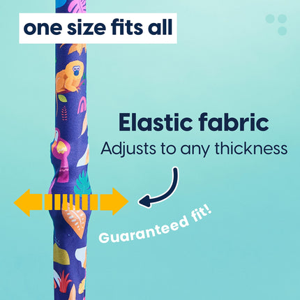 myCover - Trendy cover for crutches and walking sticks, fits all crutches and walking sticks, elastic fabric, washable (Dots - 2 pieces)