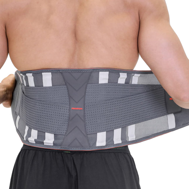 PROIRON Back Support, Back Support Belt for Relieves Pain Lumbar Support for Men/Women, Back Brace with Support Struts, Back Strap Breathable Lumbar Belt for Posture Correction