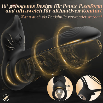 Penis ring sex toy for couples extreme sex, penis ring erotic sex toy for men, cock ring erotic sex toy for clitoris, 10 vibration modes dual penis rings massager