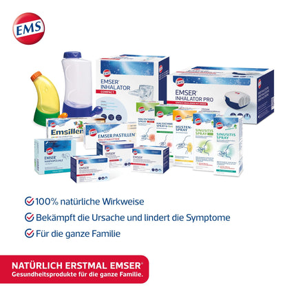 EMSER Inhalation Solution hypertonic 4%: Solution with natural Emser salt for inhalation with nebulizers, e.g. for bronchitis, 20 ready-to-use ampoules of 5 ml each