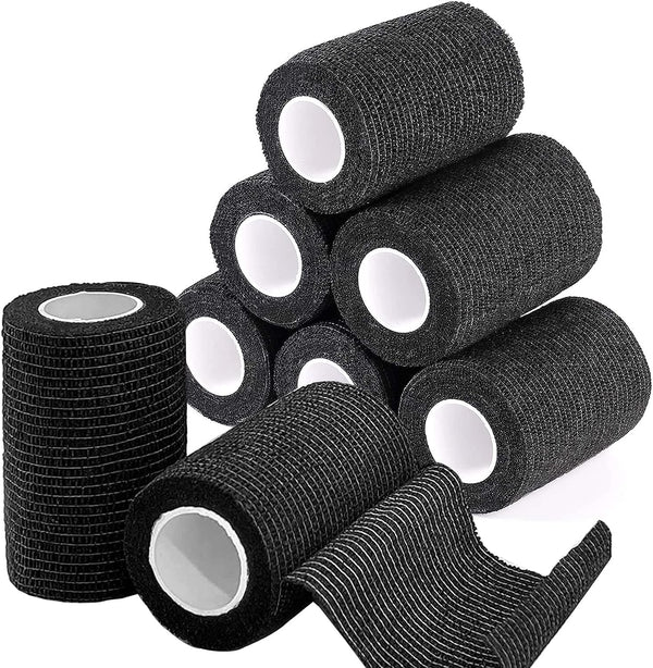 Self-adhesive bandage, 8 rolls x 7.5cm x 4.5m plaster roll dressing material, elastic bandage bandage fixation bandage adhesive bandage self-adhesive
