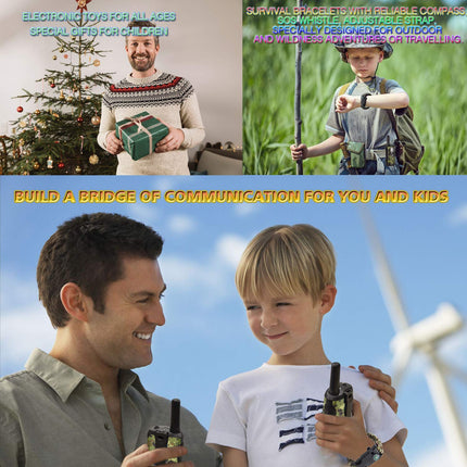 Toys 4-12 Years Boy Walkie Talkies for Children 8 Channel Radio with LCD Flashlight Adventure Camping Outdoor Toy Birthday 5 6 7 8 Years Boy Gift