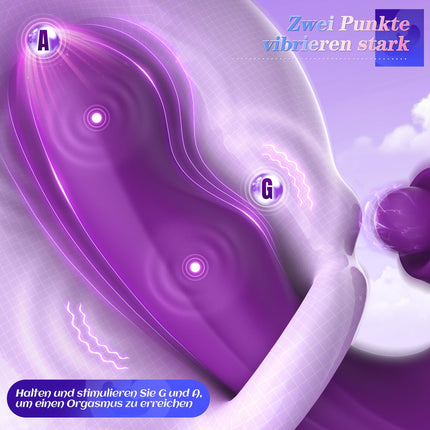 Erotic Butterfly Vibrator for Clitoris with APP - Silicone Flutter Vibration for Women G-spot Pulsating Stimulator Sex Toy for Women, 3IN1 Dildo Vibrator Sets for Women Couples 5x5x10 modes