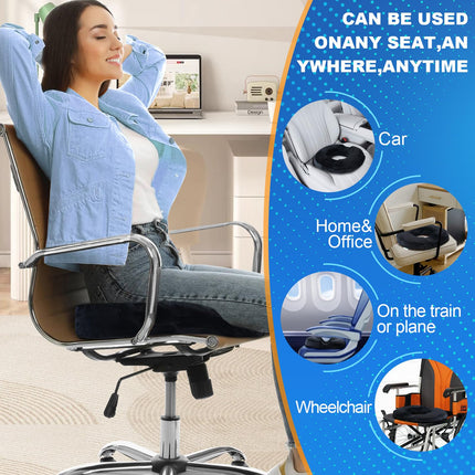 Ecosafeter Hemorrhoid Seat Cushion, High Quality Memory Foam Donut Pillow for Pregnancy, Coccyx, Postnatal, Sciatica, Pressure Ulcers