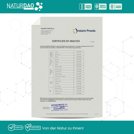 NATURDAO® 60 DAO tablets 3,000,000 HDU per day - perfect dosage with 1,000,000 HDU per tablet (1 to 3 tablets/day) - 100% vegan DAO - DAO enzyme