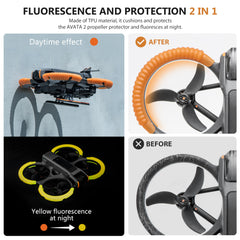 STARTRC PHOTO 3-IN-1 Avata 2 Accessory Bundle Kit, Avata 2 Propeller Guard + Landing Gear + Tail for DJI Avata 2 Drone Protection (Drone Not Included)