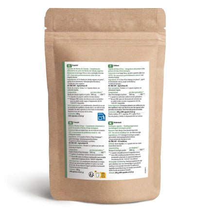 Barley Grass Capsules Organic Refill Pack 400 Capsules | 3000 mg per daily dose | Finely ground barley grass in capsule format | From controlled organic cultivation | No additives | From Achterhof