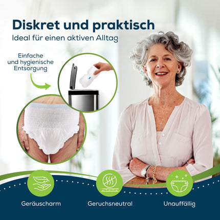 Sensalou Incontinence Adult Diapers Size M (22 pcs) Men Women - Diaper Pants for Adults Seniors Day Night