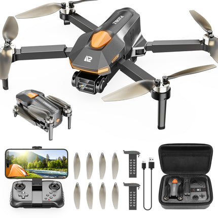 PLEGBLE Drone with Camera for Kids Adults, Brushless Motor Mini Drone FPV RC Quadcopter with WiFi 1080P, Altitude Hold, 3D Flip, Headless Mode, Toys and Gifts for Boys Beginners