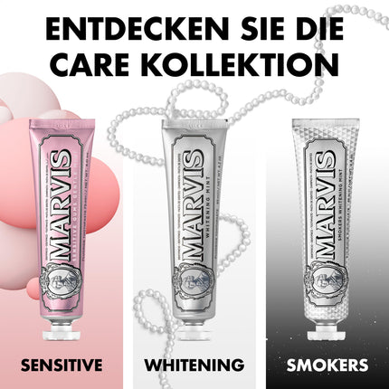 Marvis Whitening Mint Toothpaste, 85 ml, Whitening toothpaste promotes natural teeth whitening, toothpaste removes plaque &amp; provides long-lasting freshness