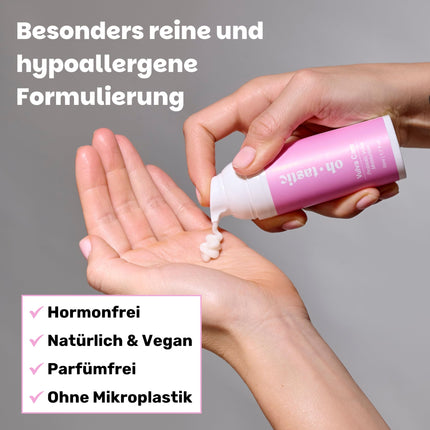 Natural vaginal cream for vaginal dryness, itching, and irritation in the intimate area - Soothing moisturizing cream with lactic acid and pH-adjusted, intimate care for women (50ml)
