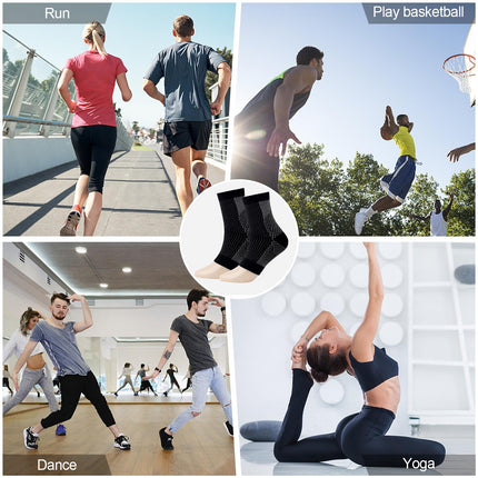 hautllaif 2 Pairs of Orthopedic Compression Socks, Compression Socks for Heel Spurs and Plantar Fasciitis, Compression Socks for Men and Women (S/M, Nylon)