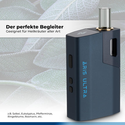 WOLKENKRAFT ÄRiS ULTRA Premium Vaporizer - USB-C | Titanium Chamber | Temperature 100-220 °C | Operating Timer 3-7 Min. | ECA Convection Technology *Night Blue*