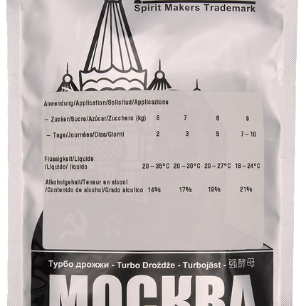 puriFERM 8X Mockba Turbo Yeast neutral yeast for distilling 21% in 8 days