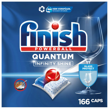 Finish Quantum Infinity Shine Dishwasher Tablets – Dishwasher tablets for deep cleaning, grease-cutting power and shine – Gigapack with 2 x 83 tablets
