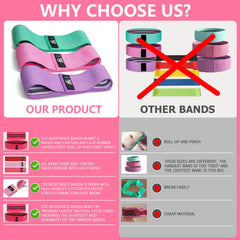 CFX Resistance Hip Bands, Fitness Bands Set Yoga Belt in 3 Tensile Strengths Training Band Yoga Band AS Resistance and Support for Leg Training, Strength Training and Pull-ups