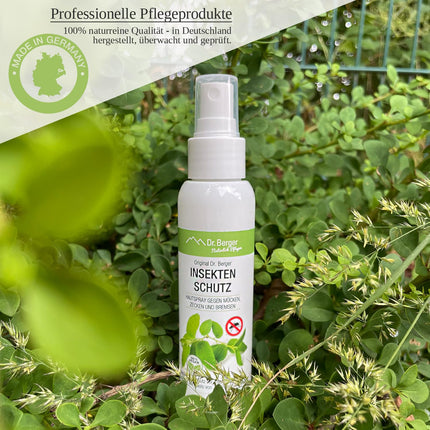 Dr. Berger Insect Repellent [VEGAN] Mosquito Repellent | Protection against ticks, mosquitoes, midges, and horseflies | Skin spray also suitable for children - Natural protection against mosquito bites | Mosquito spray