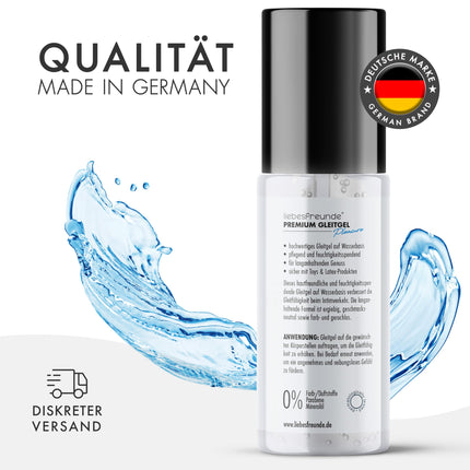 Liebesfreunde® Lubricant Gel for Sex and Sex Toys - Extra Smooth - Water-Based Lubricant, 100 ml