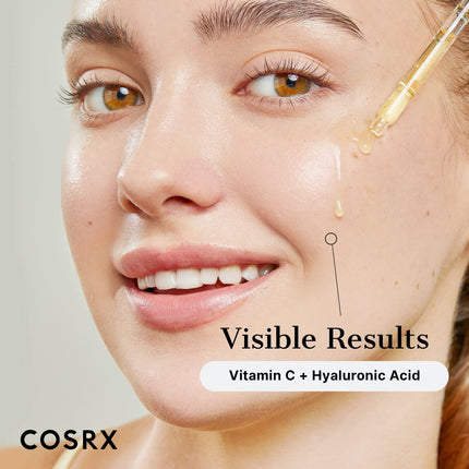 COSRX Pure Vitamin C 13% Serum with Vitamin E &amp; Hyaluronic Acid, Brightening &amp; Hydrating Facial Serum for Fine Lines, Uneven Skin Tone &amp; Dull Skin, 0.67fl.oz/20ml, Animal Testing-Free, Korean Skincare